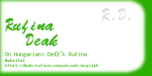 rufina deak business card